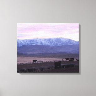 Cottonwood Mountain Sunset Canvas Print