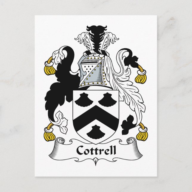 Cottrell Family Crest Postcard (Front)