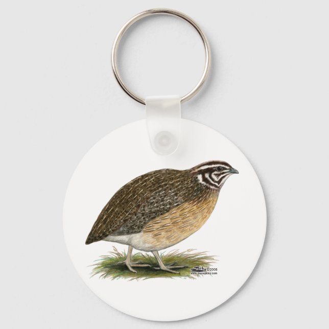 Coturnix Pharaoh Quail Key Ring (Front)