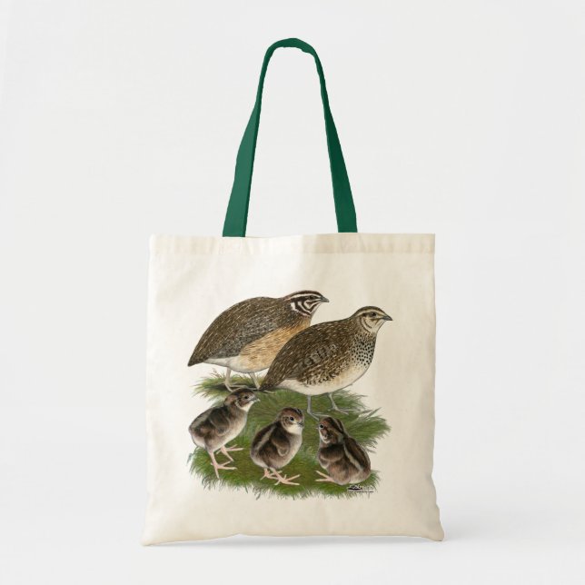 Coturnix Quail Family Tote Bag (Front)