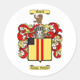 couch classic round sticker