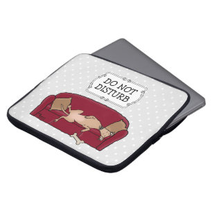 Couch Greyhound (fawn) Dog Lazy Sleeping Funny Laptop Sleeve