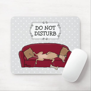 Couch Greyhound (fawn) Dog Lazy Sleeping Funny Mouse Mat