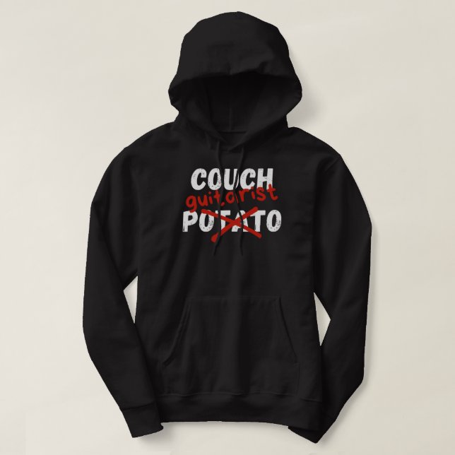 Couch Guitarist, Not A Potato Hoodie (Design Front)