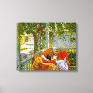 Couch on the Porch, Cos Cob by Frederick Hassam Canvas Print
