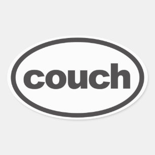 Couch Oval Running Decal Sticker