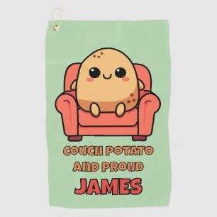 Couch Potato And Proud Golf Towel