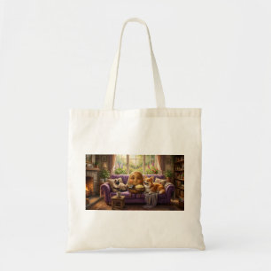 Couch Potato Corgi and Cat Tote Bag
