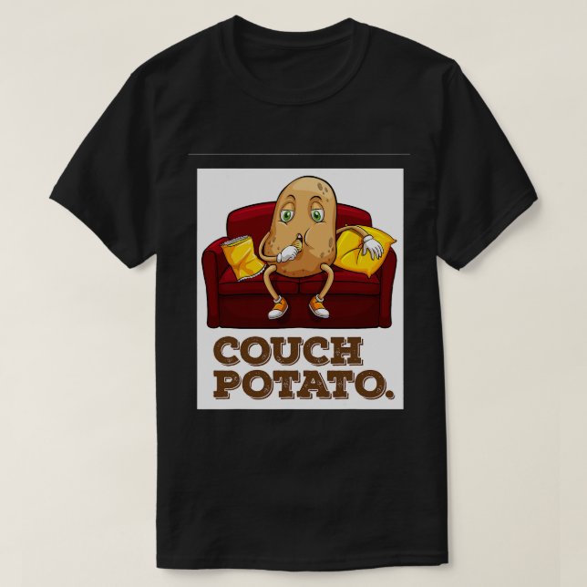Couch Potato for Soap Opera TV Fans T-Shirt (Design Front)