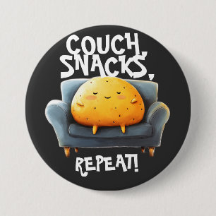 Couch Potato Funny 7.5 Cm Round Badge