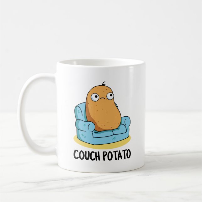 Couch Potato Funny Potato Pun  Coffee Mug (Left)