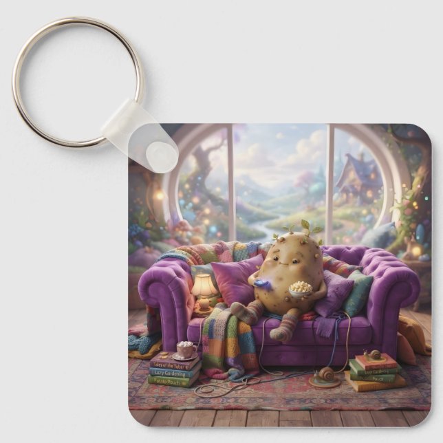 Couch Potato Key Ring (Front)