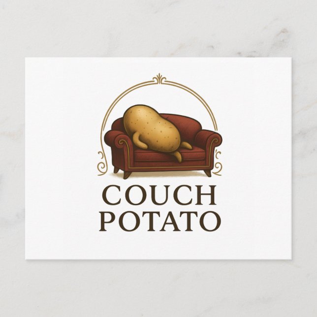 Couch Potato Postcard - Resting Potato (Front)