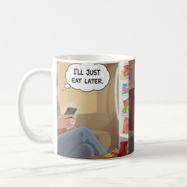 Couch Potato & Snacks – Funny Relatable Mug (Left)