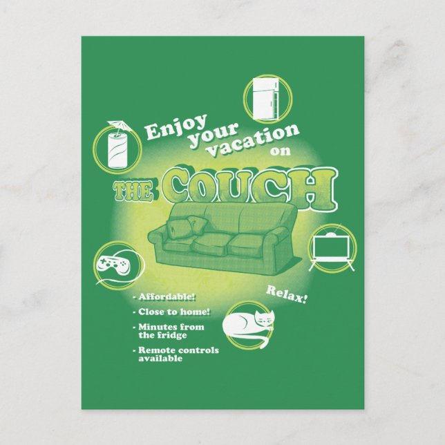 Couch Vacation Postcard (Front)