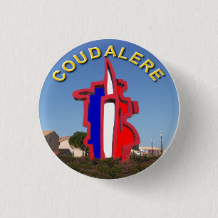 coudalere the barcarès swipes in 3 cm round badge