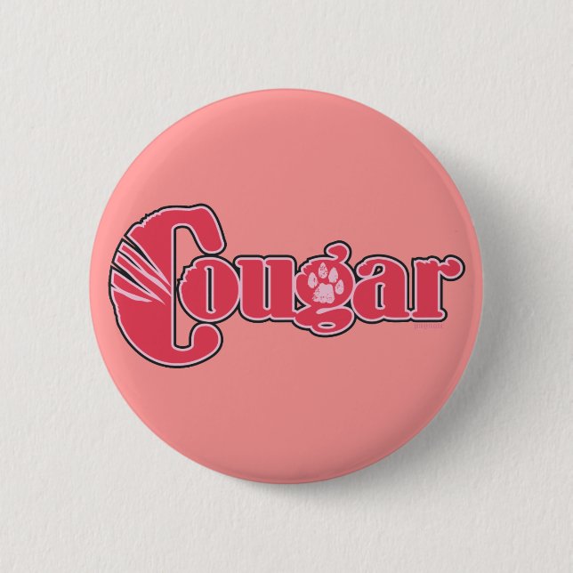 Cougar 6 Cm Round Badge (Front)