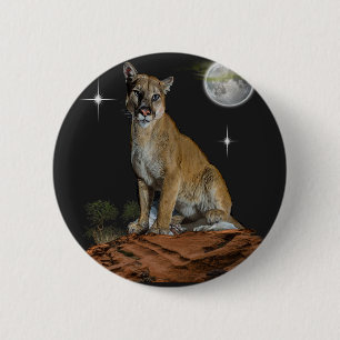 Cougar 6 Cm Round Badge