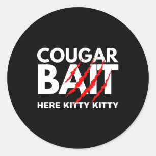 Cougar Bait Fun Halloween Costume Older Woman Youn Classic Round Sticker