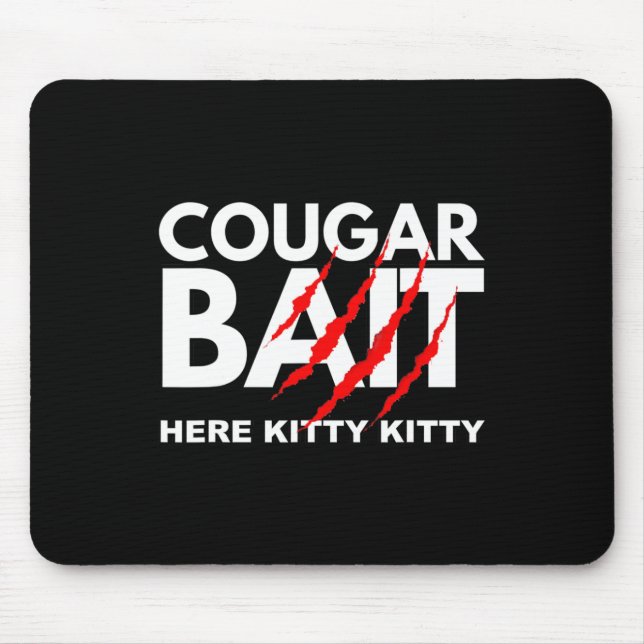 Cougar Bait Fun Halloween Costume Older Woman Youn Mouse Mat (Front)