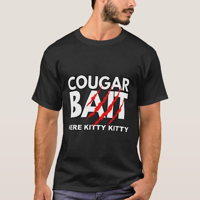 Cougar Bait Fun Halloween Costume Older Woman Youn T-Shirt (Front)