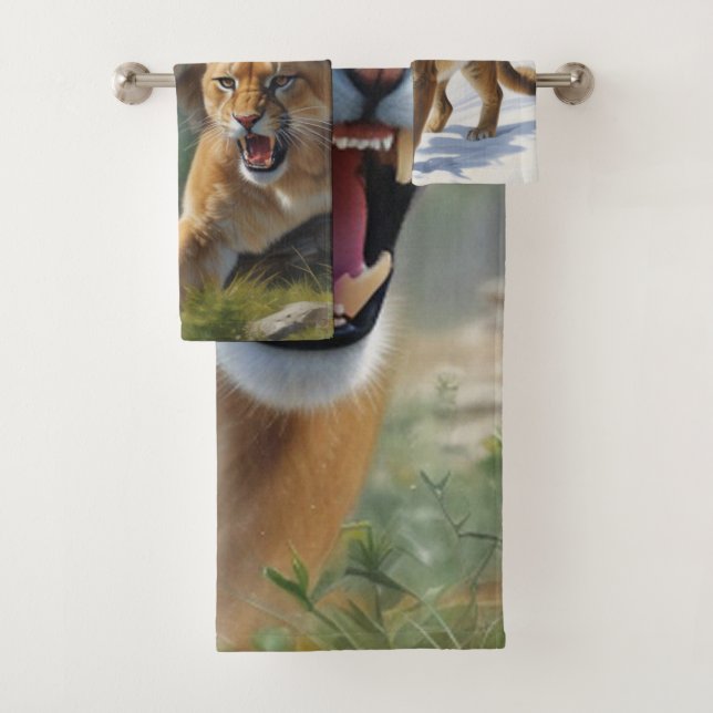 Cougar Bath Towel Set (Insitu)