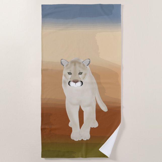 Cougar Beach Towel (Front)