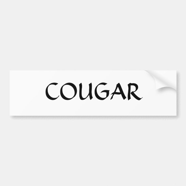 cougar bumper sticker (Front)