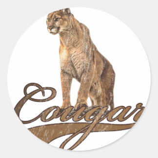 Cougar Classic Round Sticker