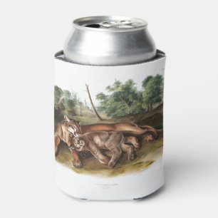 Cougar Couple Camping Deco Gear Gifts Can Cooler