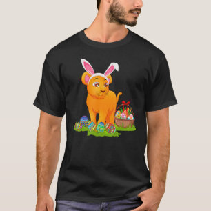 Cougar Easter Egg Hunting Bunny Cougar Easter Sund T-Shirt