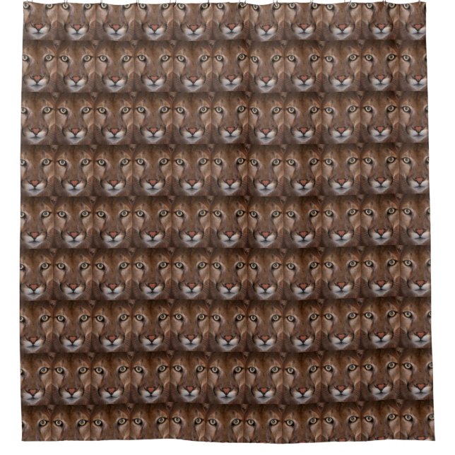 Cougar face shower curtain (Front)