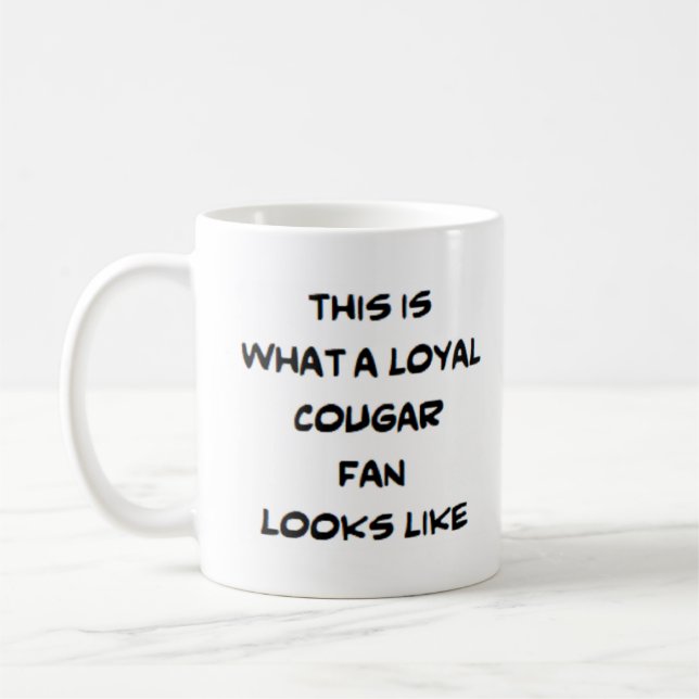 cougar fan, loyal coffee mug (Left)