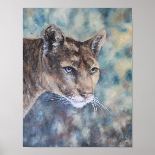 Cougar Gaze Fine Art Poster (Front)