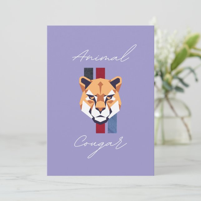 cougar head invitation (Standing Front)