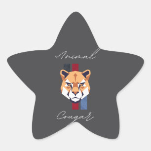 cougar head sticker