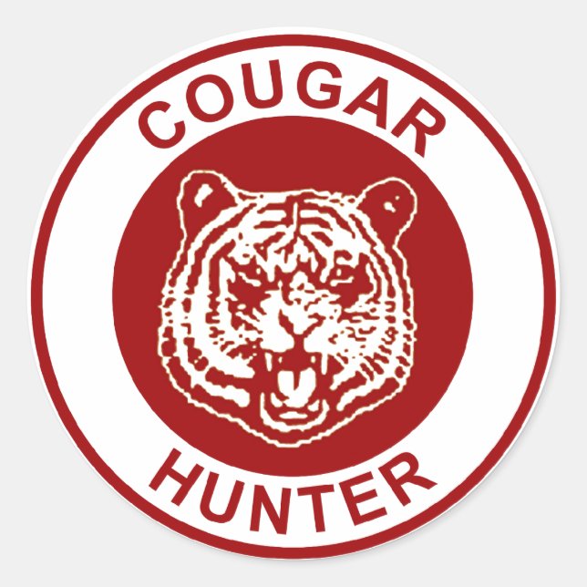 Cougar Hunter Classic Round Sticker (Front)