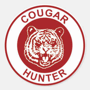 Cougar Hunter Classic Round Sticker