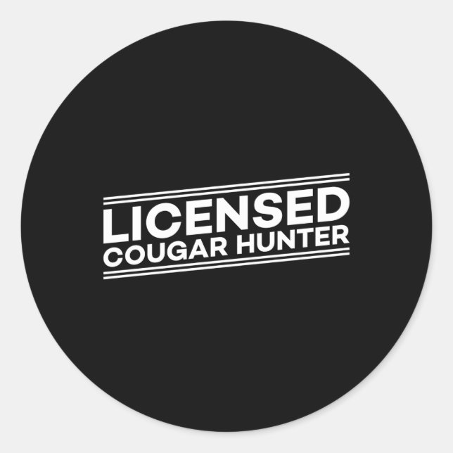 Cougar Hunter S Classic Round Sticker (Front)