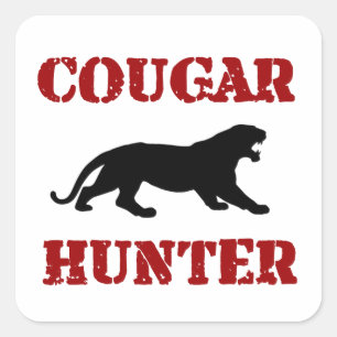 Cougar Hunter Square Sticker