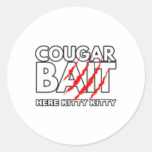 Cougar It Fun Halloween Costume Older Woman Younge Classic Round Sticker
