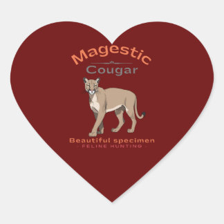 cougar live Calcomanía Heart Sticker
