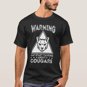 Cougar Mountain Lion Animal Cat Head Cute Wildcat T-Shirt