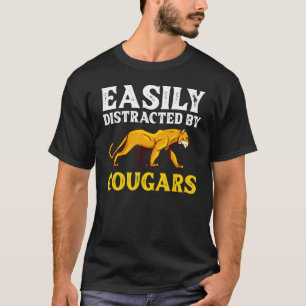 Cougar Mountain Lion Animal Cat Head  Cute Wildcat T-Shirt