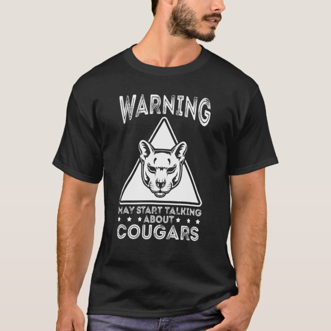 Cougar Mountain Lion Animal Cat Head  Cute Wildcat T-Shirt (Front)