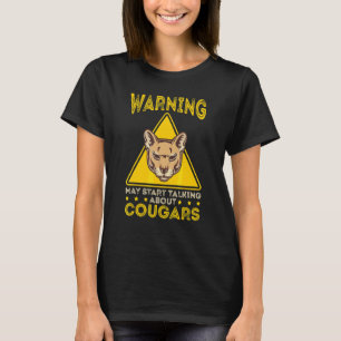 Cougar Mountain Lion Animal Cat Head  Cute Wildcat T-Shirt