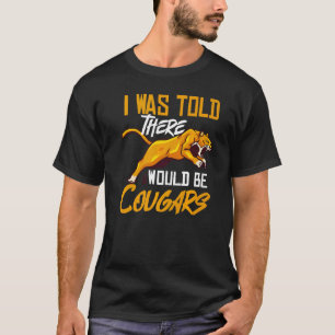 Cougar Mountain Lion Animal Cat Head Cute Wildcat  T-Shirt