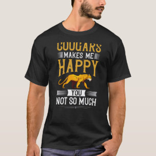 Cougar Mountain Lion Animal Cat Head Cute Wildcat T-Shirt