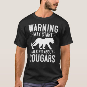 Cougar Mountain Lion Animal Cat Head  Cute Wildcat T-Shirt