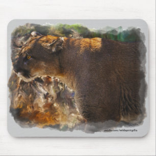 Cougar Mountain Lion Big Cat Art Design 4 Mouse Mat